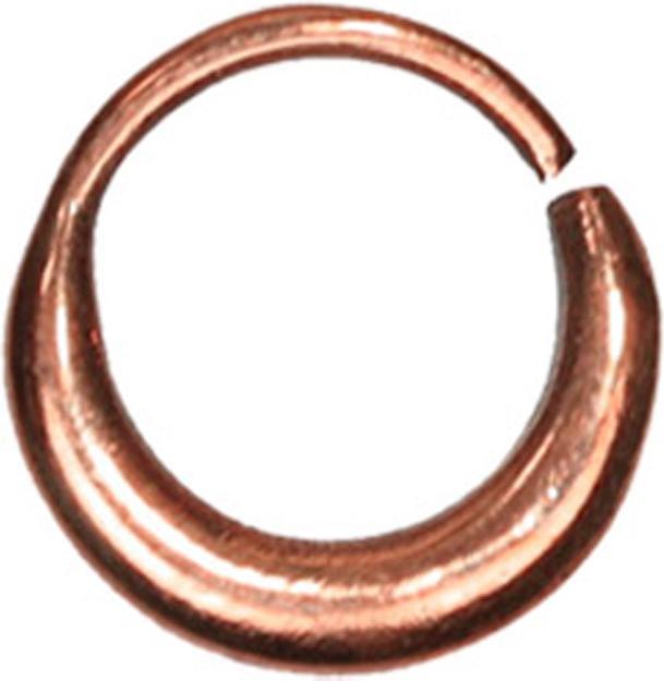 Star Piercing Micro Piercing Ring rosegold unten dicker (ohne Messing, Bronze)