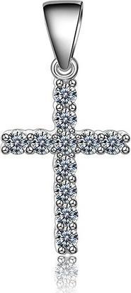 Beneto Silver pendant with zircons Cross AGH593 (L)