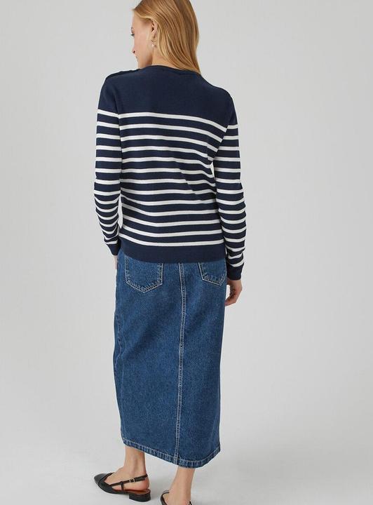 Produktbild La Redoute Collections Matrosenpullover aus Bio-Baumwolle (S)