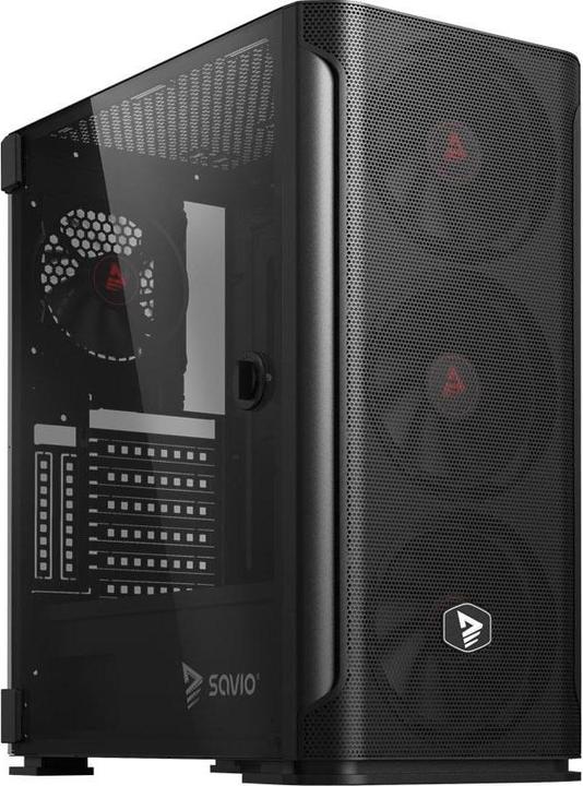 Image du produit Savio SHADOW X2 computer case Midi Tower Noir (ITX, ATX, mATX)