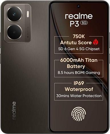 Produktbild realme P3 5G Dual Sim 8GB RAM 256GB - Grey (256 GB, Grey, Dual SIM, 5G)