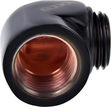 Actual product image Alphacool HF L-connector G1/4 ET to G1/4 IT Deep Black
