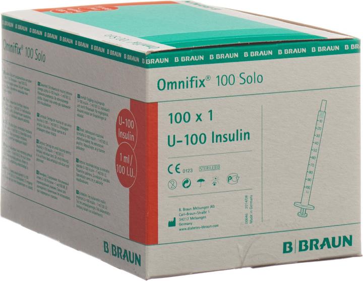 Produktbild B.Braun 100 Insulin 1 ml solo L (Insulinspritze)