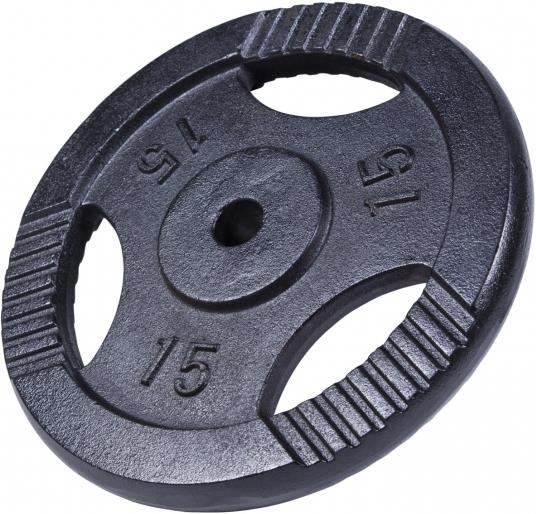 Image du produit Gorilla Sports Disque d'haltères en fonte Gripper noir 0,5-20 KG (1 x 15 kg)