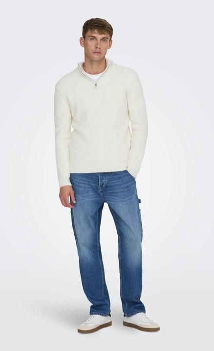 Produktbild Only & Sons Onstegan Reg 5 Wool Half Zip Knit Bf (XXL)