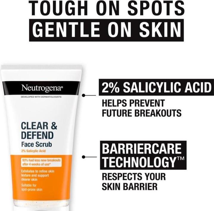 Actual product image Neutrogena Clear & Defend Face Scrub (Exfoliation, 150 ml)
