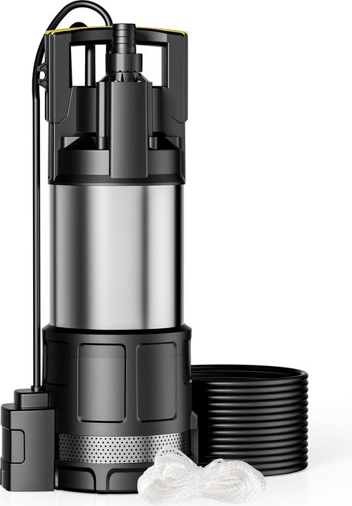 Produktbild Wiltec Tauchpumpe Trockenlaufschutz Schwimmerschalter 1200W Brunnenpumpe 6000l/h (Durchlaufpumpe)