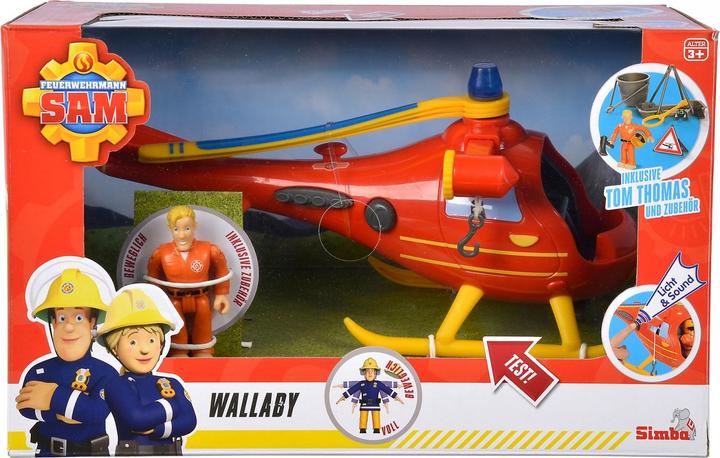 Image du produit Simba Pompier Sam Hélicoptère Wallaby avec figurine