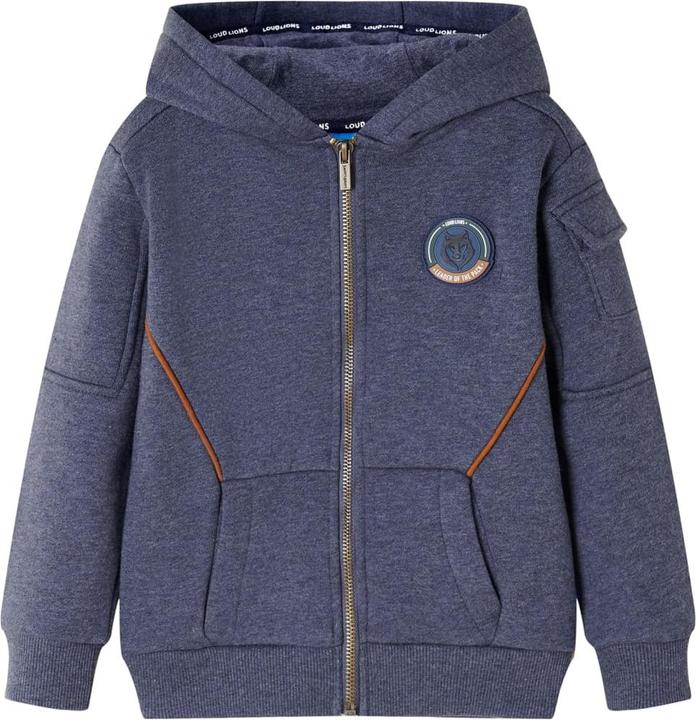 Produktbild VidaXL Kinder-Kapuzenpullover mit Reissverschluss Dunkelblau (92)