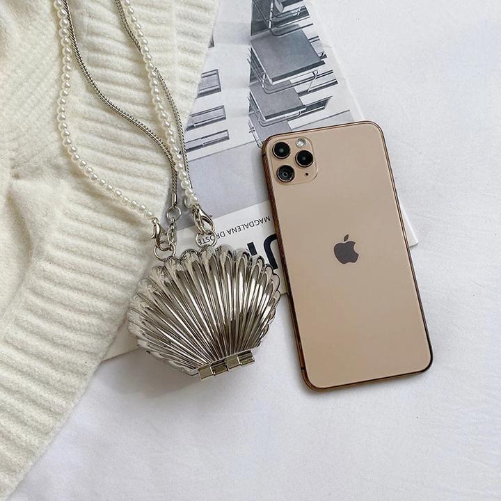 Immagine prodotto Only-Bags.Store Designer Metal Shell Luxury Mini Lipstick Bag Pearl Chain Crossbody Bags Borsa a tracolla