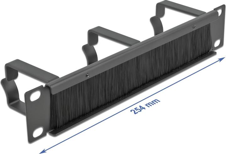 Actual product image Delock Cable Management Brush Strip with 3 hooks