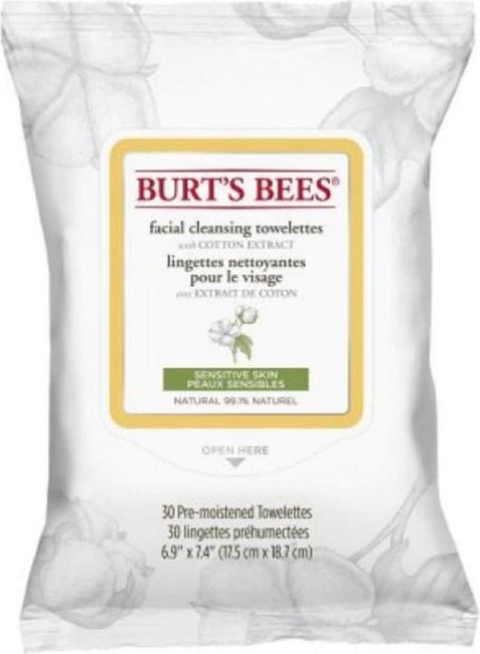 Burt's Bees Sensitive Facial Cleansing Towelettes Cotton Extract (Reinigungstücher)