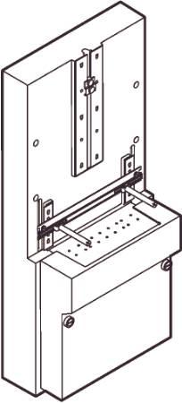 Actual product image LK Udvendig målertavle UM-l for ledningstilslutning WxH: 250x560 mm lysegrå