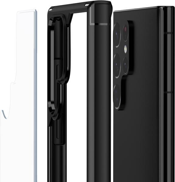 Produktbild Crong Hybrid Clear Cover - Case for Samsung Galaxy S22 Ultra (Black) (Samsung Galaxy S22 Ultra)