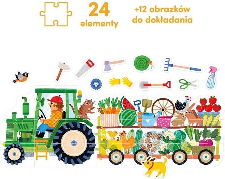 Actual product image Czuczu Moto-Puzzle - Tractor (24 pieces)