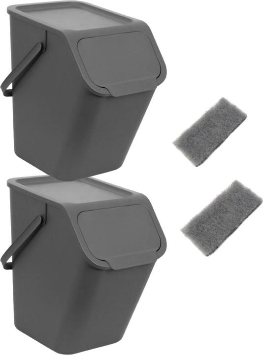 Image du produit Go Practic Mülltrennsystem Mülleimer-Set mit Biofilter (2x25l) (25 l)