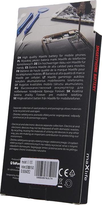 Image du produit Maxlife batterie pour Nokia 3100 / 3110 Classic / 3650 / E50 / N91 / BL-5C 1300mAh