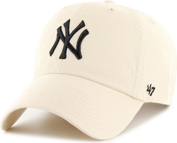 47 Brand Strapback Cap - CLEAN UP New York Yankees natural