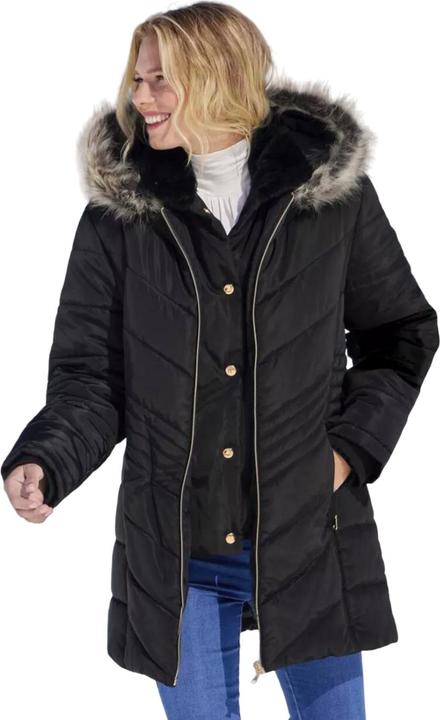 Immagine prodotto Atlas For Women Donna/Ladies Giacca imbottita con cappuccio in pelliccia sintetica idrorepellente (50, 52)