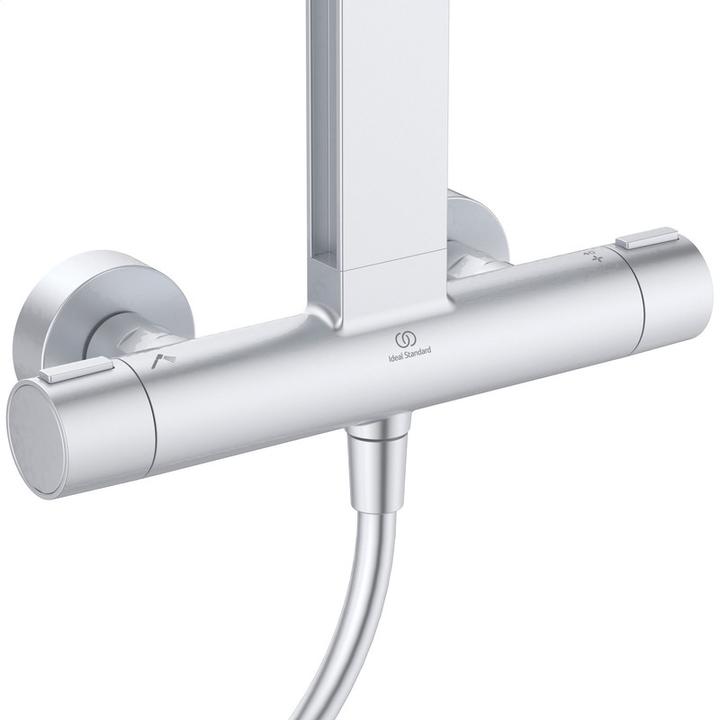 Produktbild Ideal Standard Duschsystem Alu+: Ceratherm Brausethermostat 2 Ablagen, 2F-Handbrause, 2F-Kopfbrause