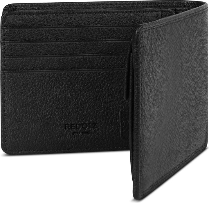 Actual product image Redolz Leather Essentials QF Geldbörse RFID Leder 12 cm ausklappbar mit Reissverschlussfach