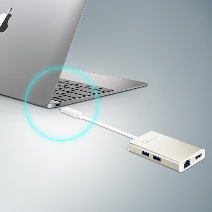 Actual product image j5Create USB 3.0 Type-C Multi Adapter (USB-C, 3 Ports)