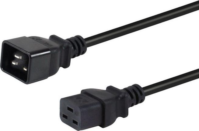Image du produit equip Netzkabel Anschl. -> C19 180°gew. sw (1.80 m)
