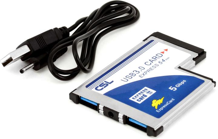 Actual product image CSL 2 Port USB 3.0 PCMCIA Express Card