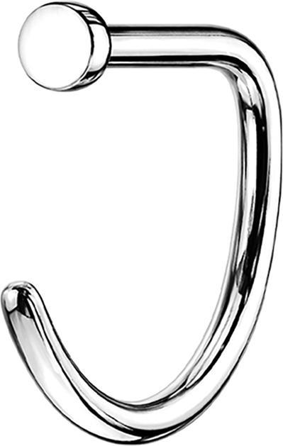 Star Piercing Nasenring offen silber D-Form (ohne Messing, Titan G23)