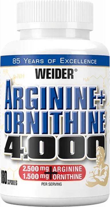 Actual product image Weider Arginine + Ornithine 4000 (180 Piece, Capsules, 157 g)