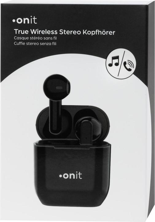 Actual product image Onit True Wireless In-Ear Headphones Entry Black (No noise cancelling, 3 h, Wireless)