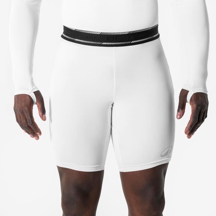 Immagine prodotto Kipsta Damen/Herren Fussball Funktionsshorts - Keepdry Light weiss (L)