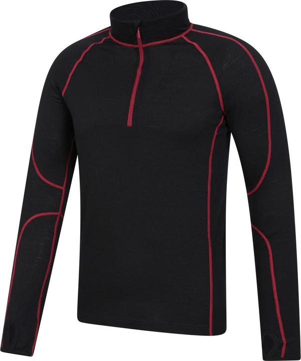 Actual product image Mountain Warehouse Mens Asgard III Merino Wool Thermal Top (L)