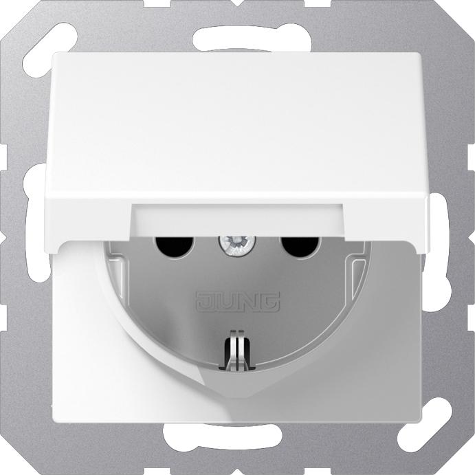 JUNG A 1520 BFKL WW. Socket type: CEE 7/3, Product colour: White, Material: Thermoplastic, International
