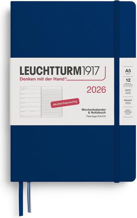 Leuchtturm1917 Leuchtturm 1w/S Medium Hc Marine (A5, Deutsch)