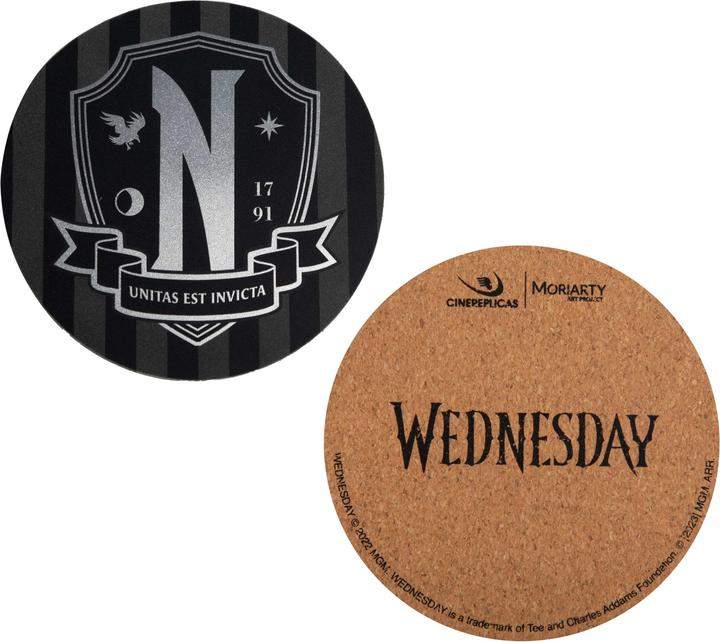 Produktbild Cinereplicas Wednesday Untersetzer 4er-Pack (4 x, Glasuntersetzer)