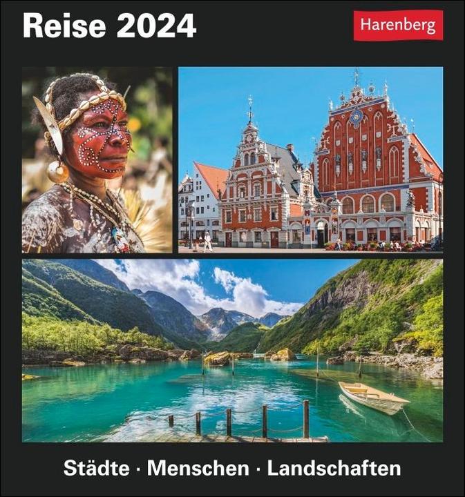 Produktbild Harenberg Reise Tagesabreisskalender 2024 (A4, Deutsch)