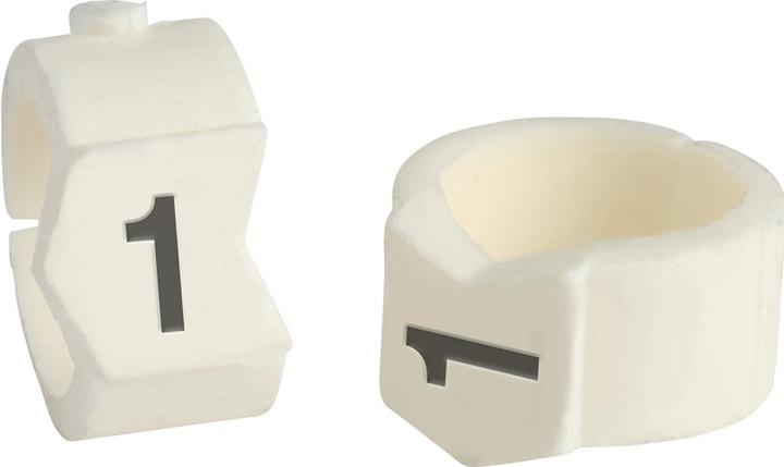 Produktbild Brady SCN-36-1, Clipsleeve, Weiss, Drahtmarkierer, Beschriftung " 1 ", für Kabeldurchmesser von 8,6