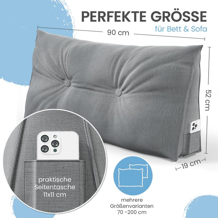 Produktbild Aktivshop Bett- und Rückenstützkissen (90 x 20 x 50 cm)