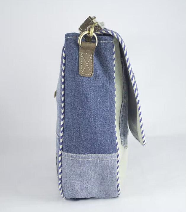 Immagine prodotto Sunsa Borsa in denim Borsa a tracolla Borsa a mano Scuola Upcycling No.54