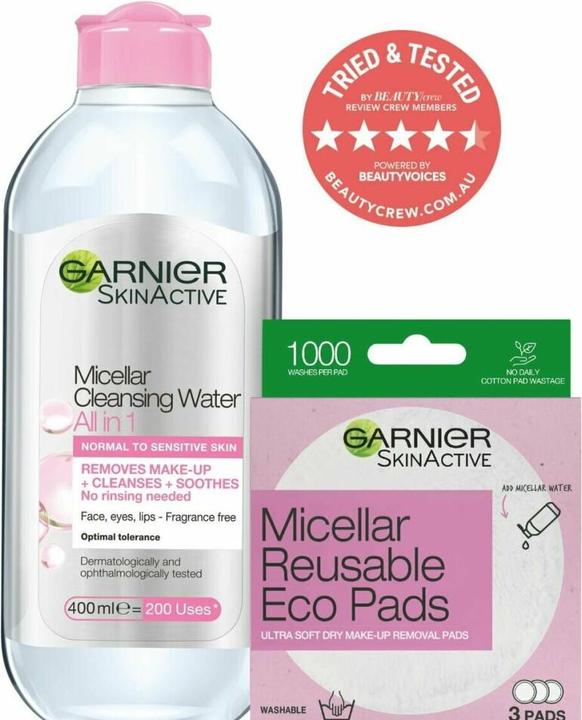 Image du produit Garnier SkinActive Micellar Eco Pads réutilisables (Chiffons de nettoyage)
