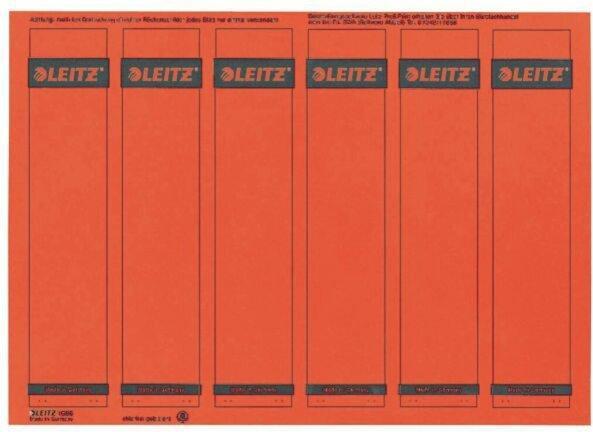 Image du produit Leitz Etiquette de dos de dossier, 39 x 192 mm, courte, étroite, rouge convient pour standard et
