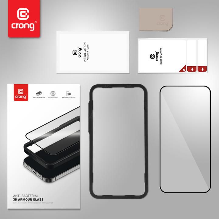 Productafbeelding Crong 3D gepantserd glas (1 Stuk, Apple iPhone 13)