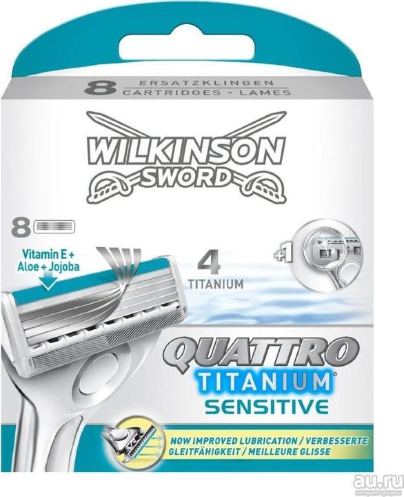 Actual product image Wilkinson Quattro Titanium Sensitive (8 x)
