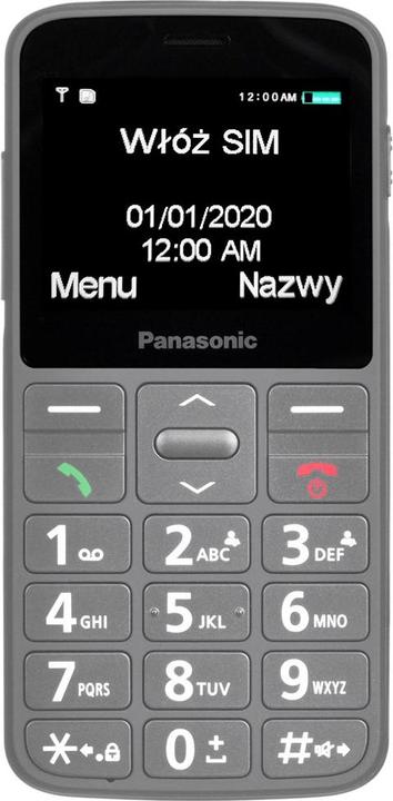 Produktbild Panasonic KX-TU160 Easy Use Mobile Phone Pilkas, 2.4 ", TFT-LCD, 240 x 320, USB version USB-C, Built-in camera (2.40", 0.30 Mpx, 4G)