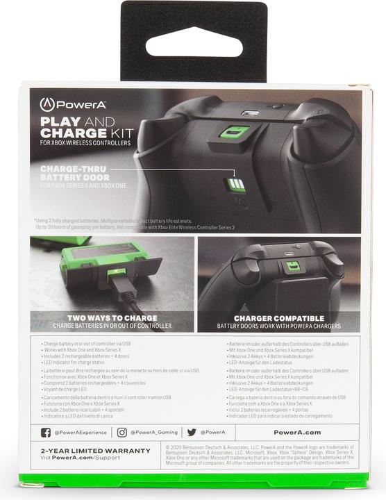 Actual product image PowerA Play & Charge Kit Game Controller Battery (Xbox Series X, Xbox Series S)