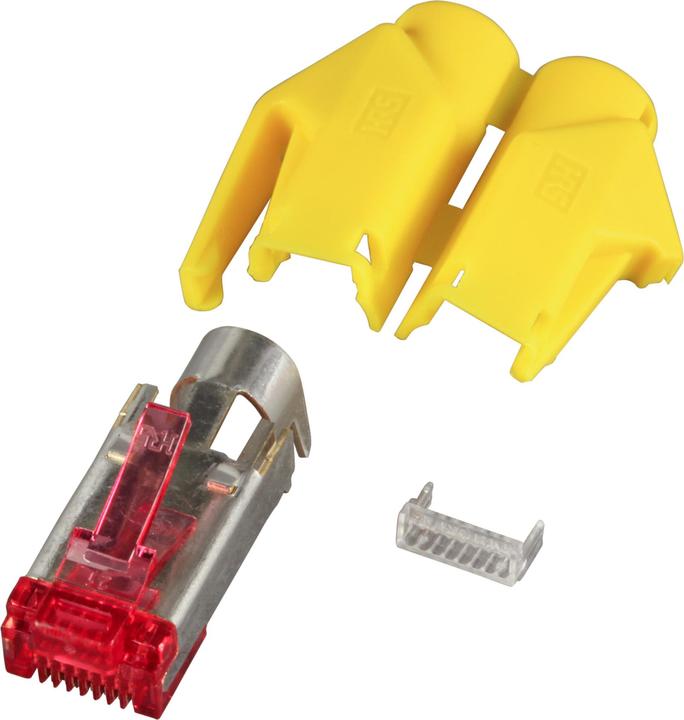 Produktbild EFB Elektronik Hersteller: HIROSE RJ45-Hirose Stecker STP, TM21 gelb, 100 Stück, 3 Elemente, Cat.6 Channel Class E (Netzwerkkabel Stecker)