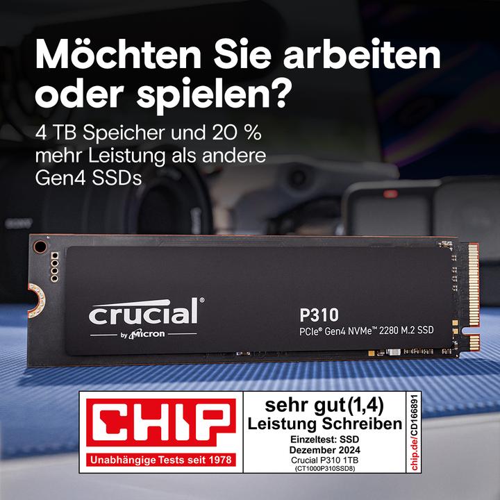 Image du produit Crucial P310 (4000 Go, M.2 2280)