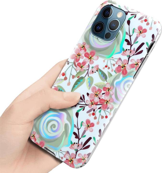 Produktbild Cadorabo IMD TPU Bunte Blumen & Blätter Cover (Apple iPhone 12 Pro Max)