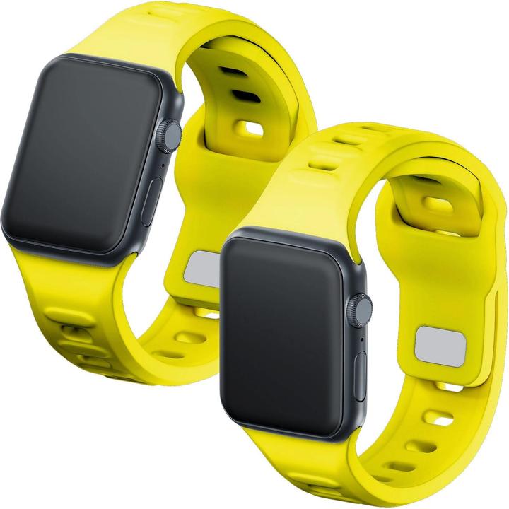 3MK Silicone Watch Strap żółty/yellow dla Apple Watch 42/44/45/49mm (Edelstahl, Silikon)